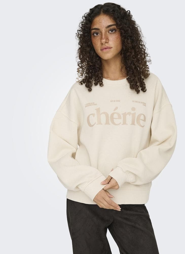 ONLBEST Printed Crew Neck Long Sleeve Sweatshirt - Image 1