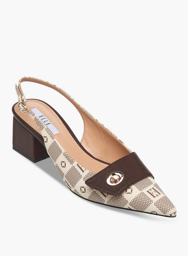 Women's Damier Monogram Block Heel Pumps - Image 1