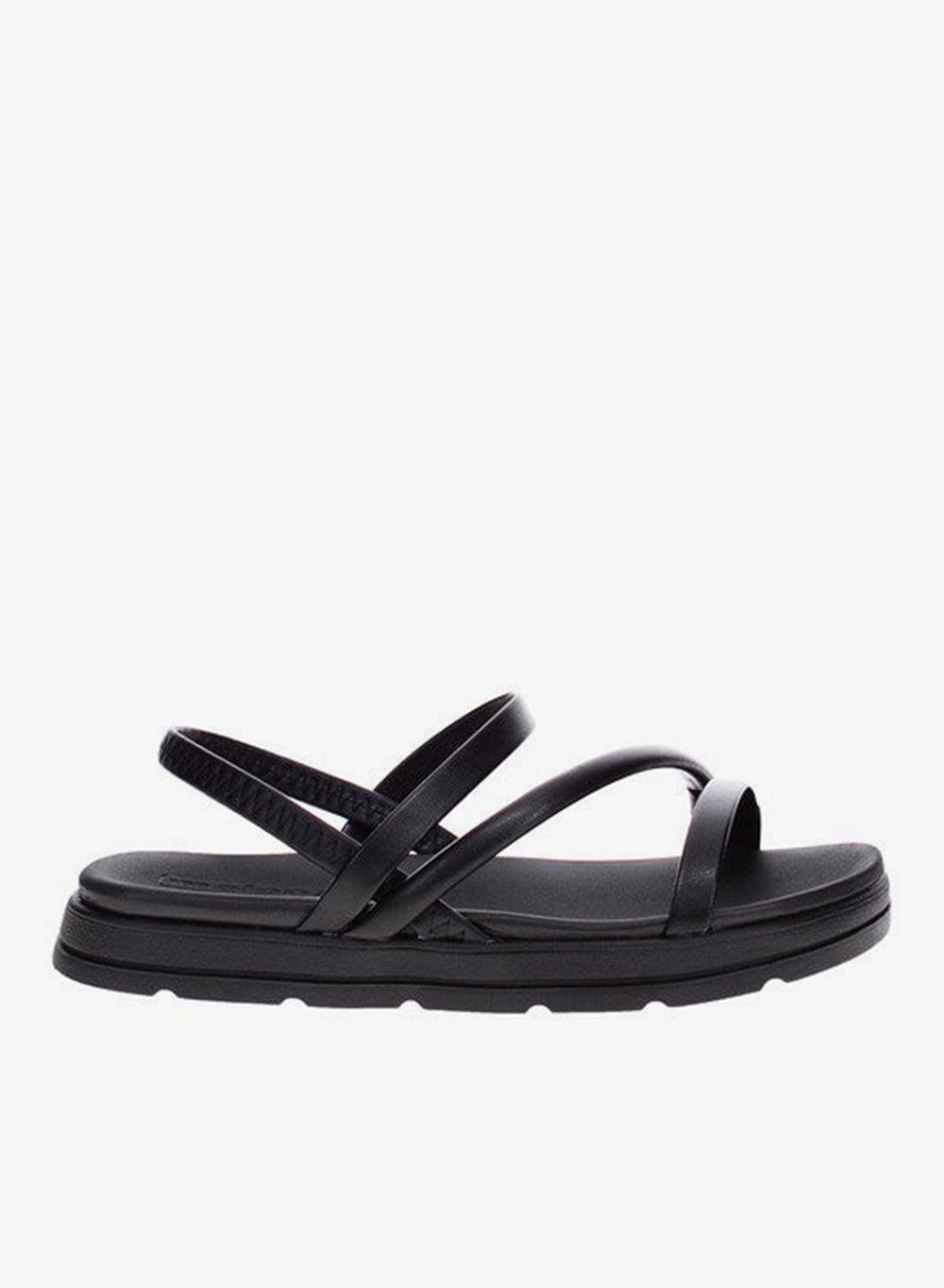 Moleca Black Flat Sandals Made in Brazil - Image 1