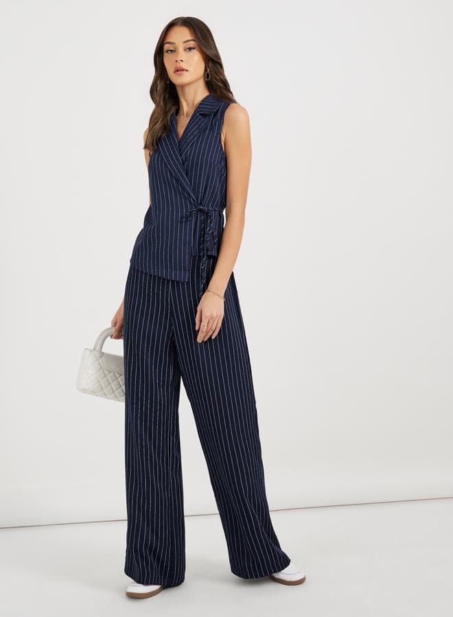 Styli Striped High Rise Wide Leg Pants - Image 1