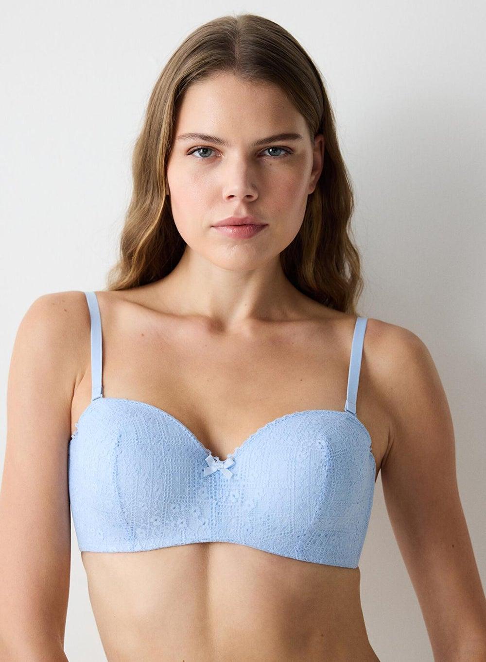Penti Lotus Lace Blue High-Impact Support Bra - Image 1