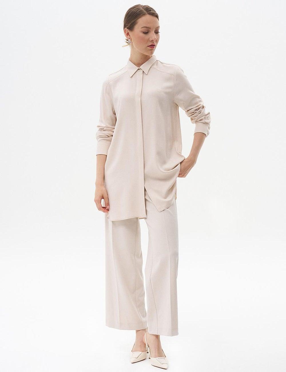 Stone Concealed Placket Basic Tunic - Image 1