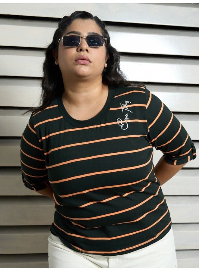 Women’s Plus Size Multicolor Regular Fit T-Shirt - Image 1