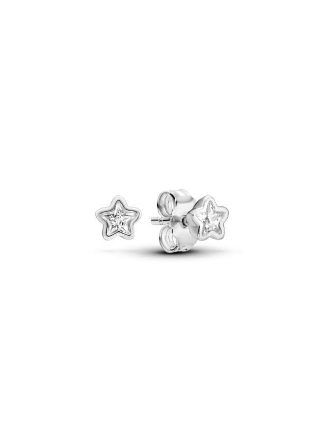 Sparkling Star Sterling Silver Stud Earrings - Image 1