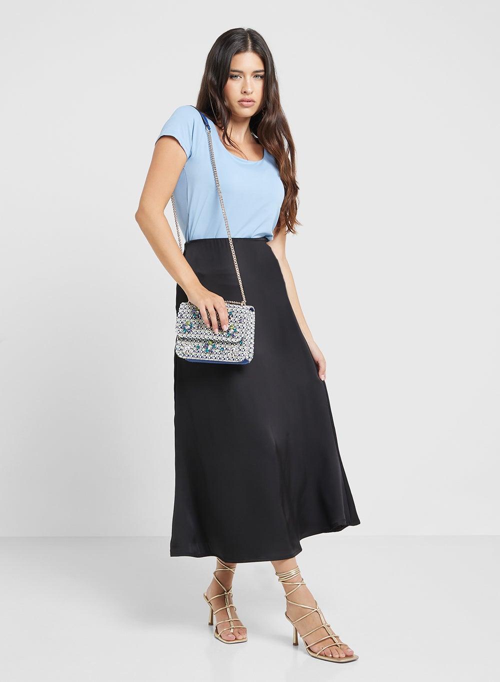 Satin Bias Cut Skirt - Image 1