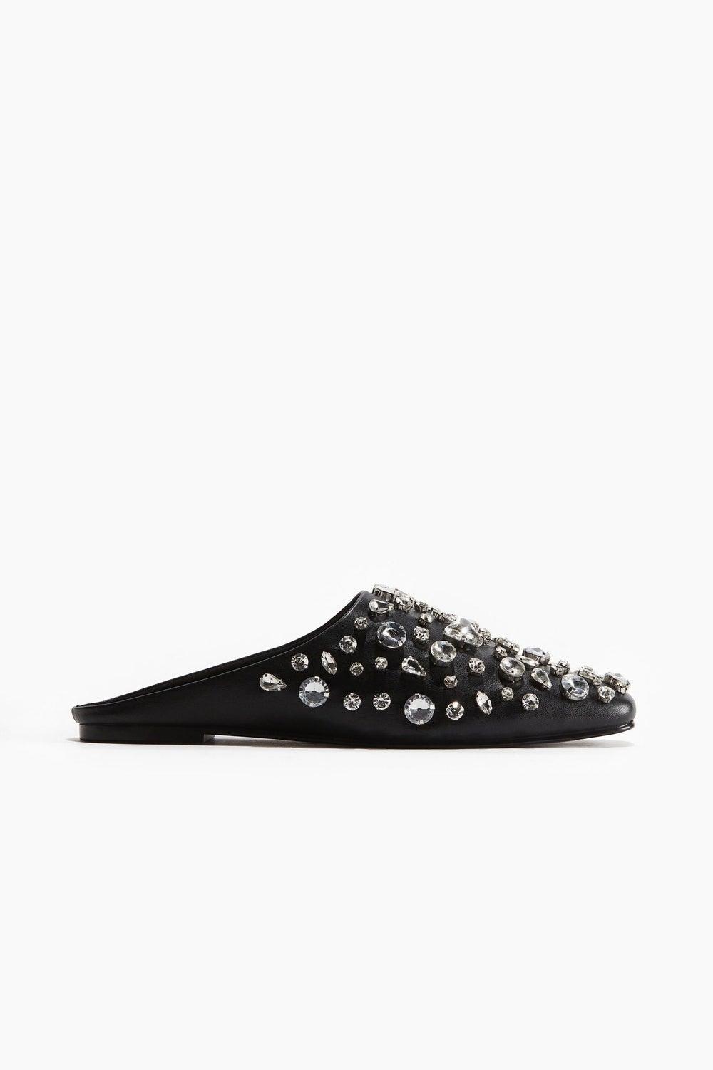 Embellished Chisel-Toe Mules - Image 1