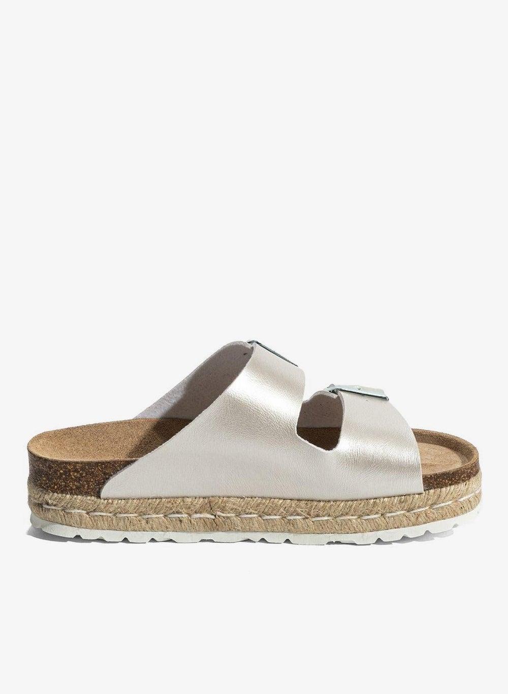 Silvia Double Strap Leather Platform Sandals - Image 1
