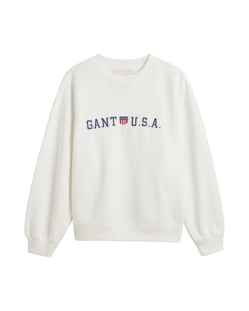 Shield Usa Graphic Oversized Crew Neck Sweatshirt - Image 1