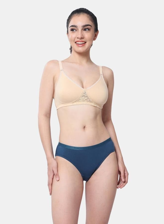 Envie Padded Cotton Lace Insert Bra - Image 1