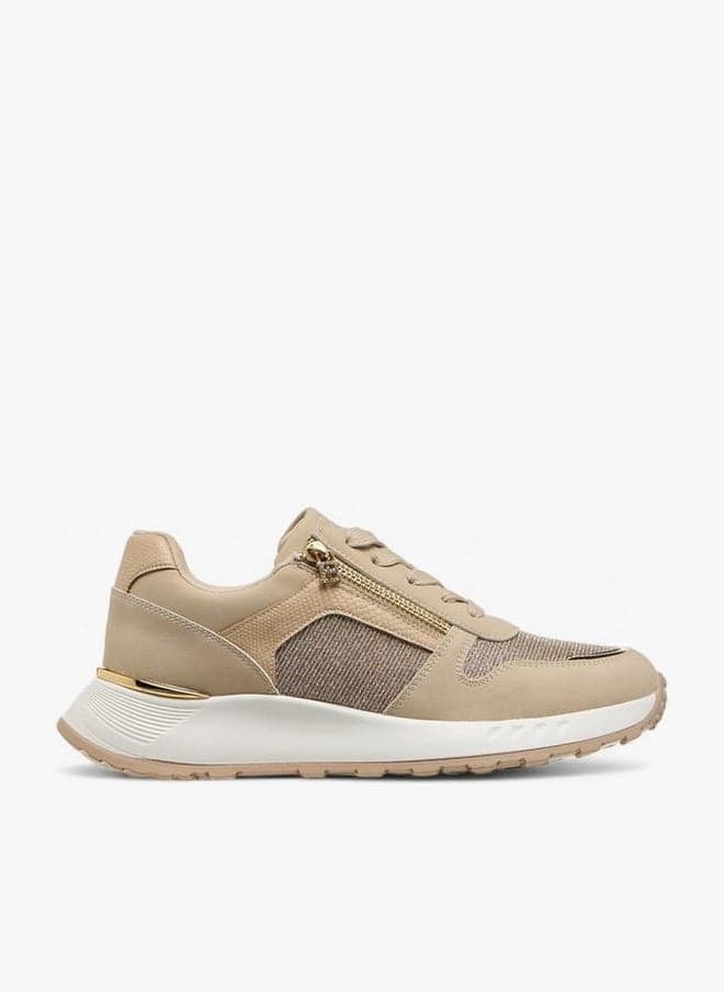 Flora Bella Glitter Panelled Low-Top Sneakers - Image 1