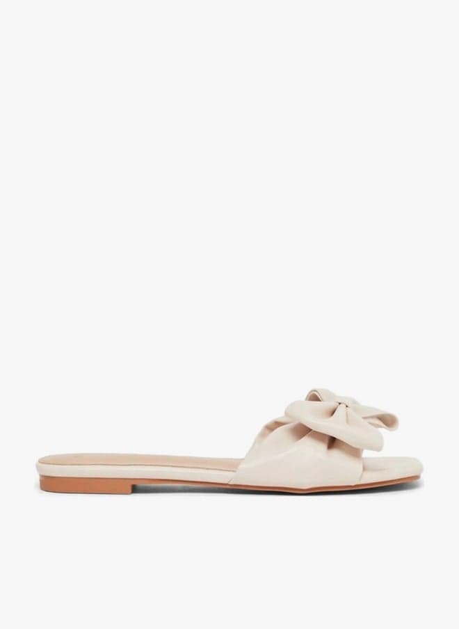 Styli Ribbon Accent Flat Sandals - Image 1