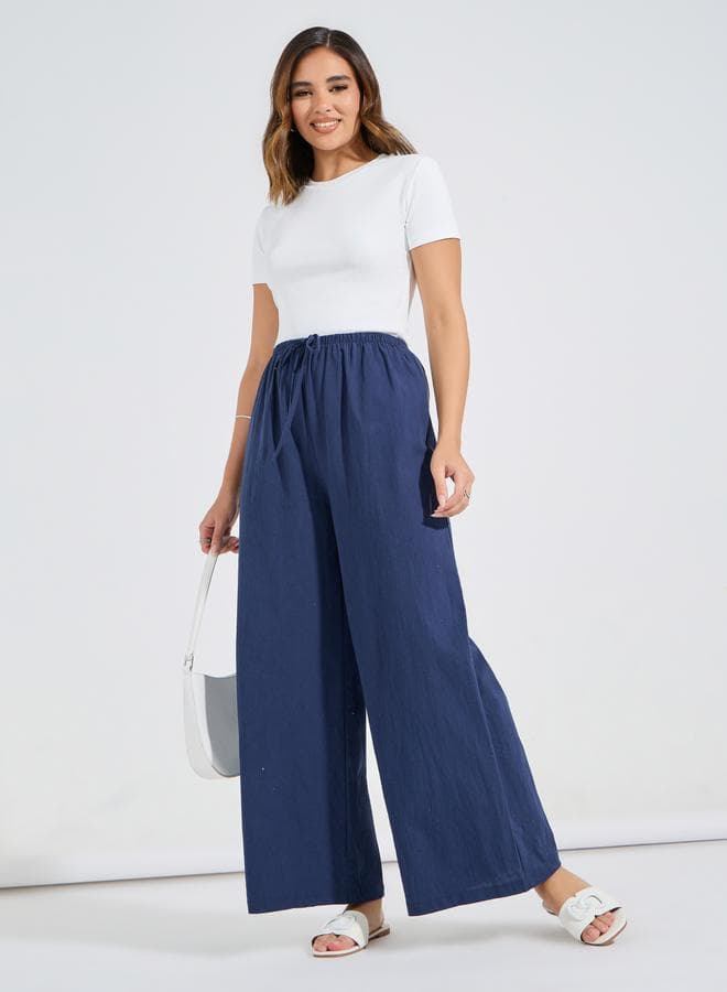 Take Two Solid Wide Leg Drawstring Pants - Image 1