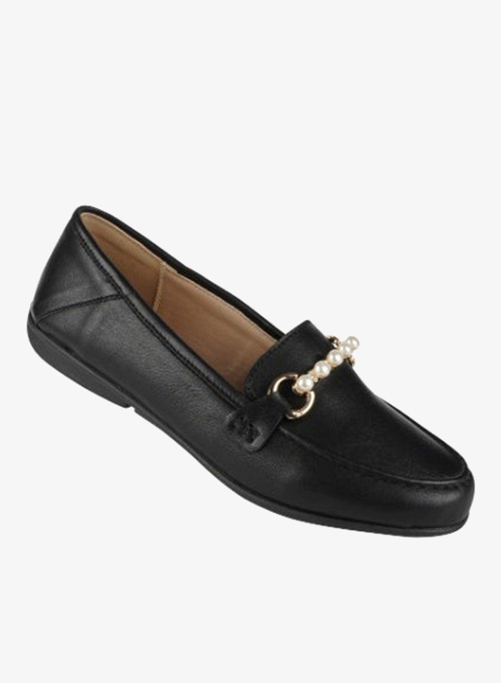 092-2507 Michelle Morgan Black Casual Mule Slip-Ons - Image 1