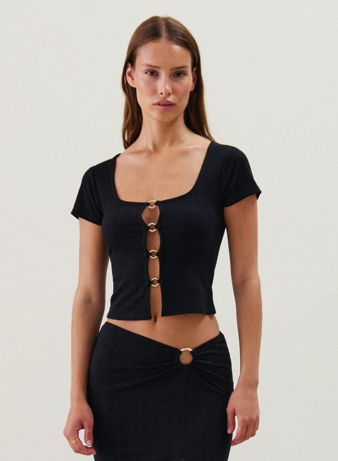 Top with Golden Rings - Image 1