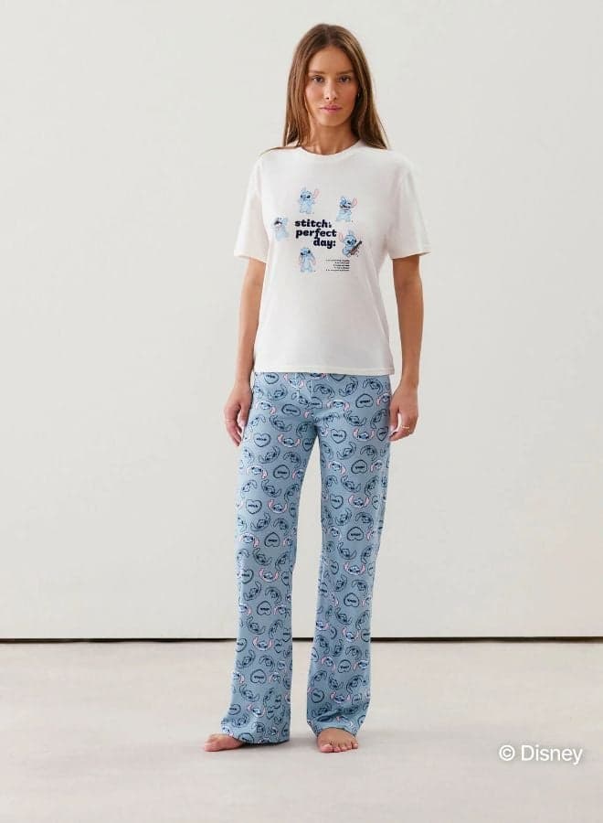 Stitch Jersey Pyjama Trousers - Image 1