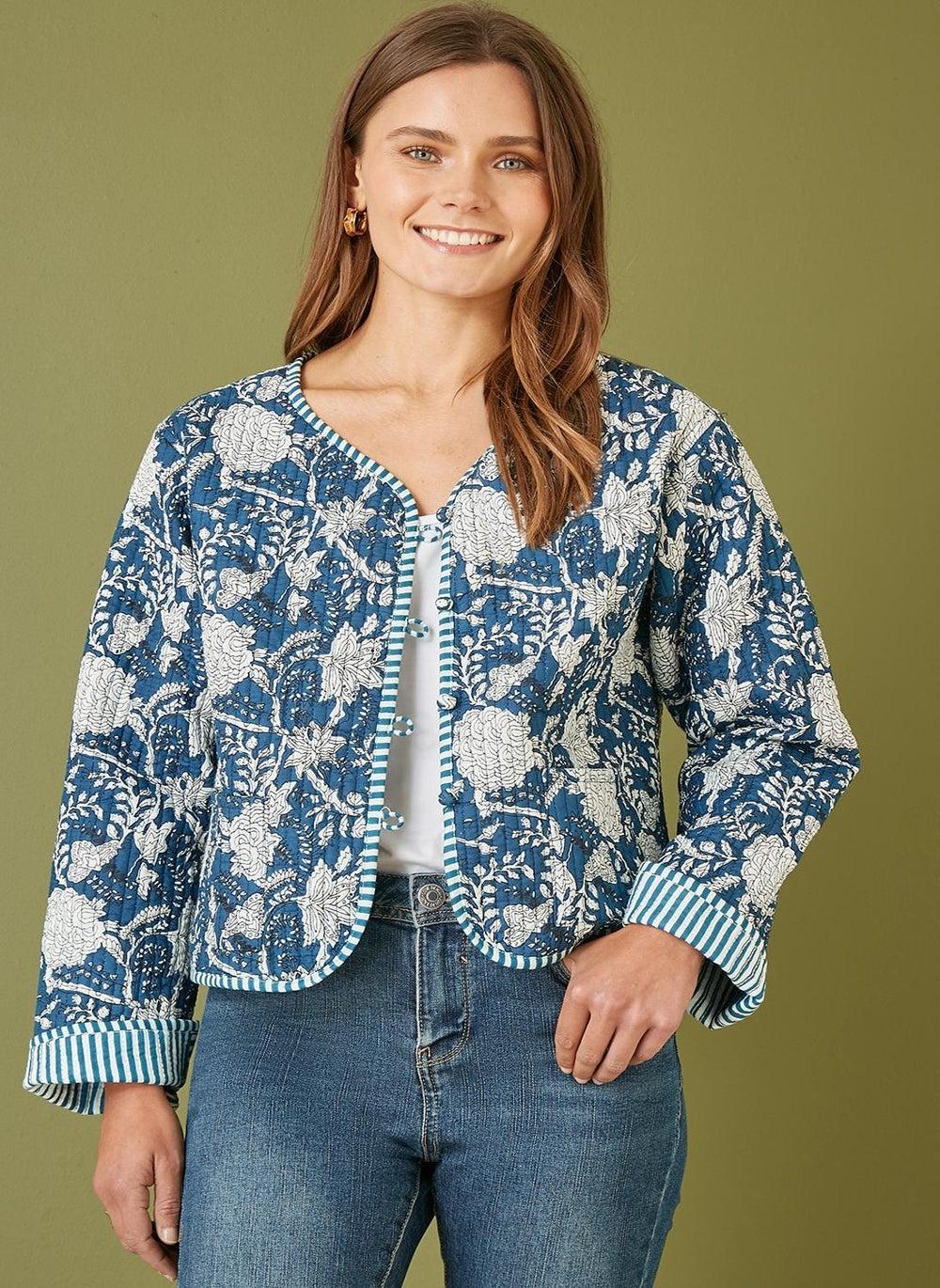 Floral Patchwork Reversible Cotton Jacket - Image 1
