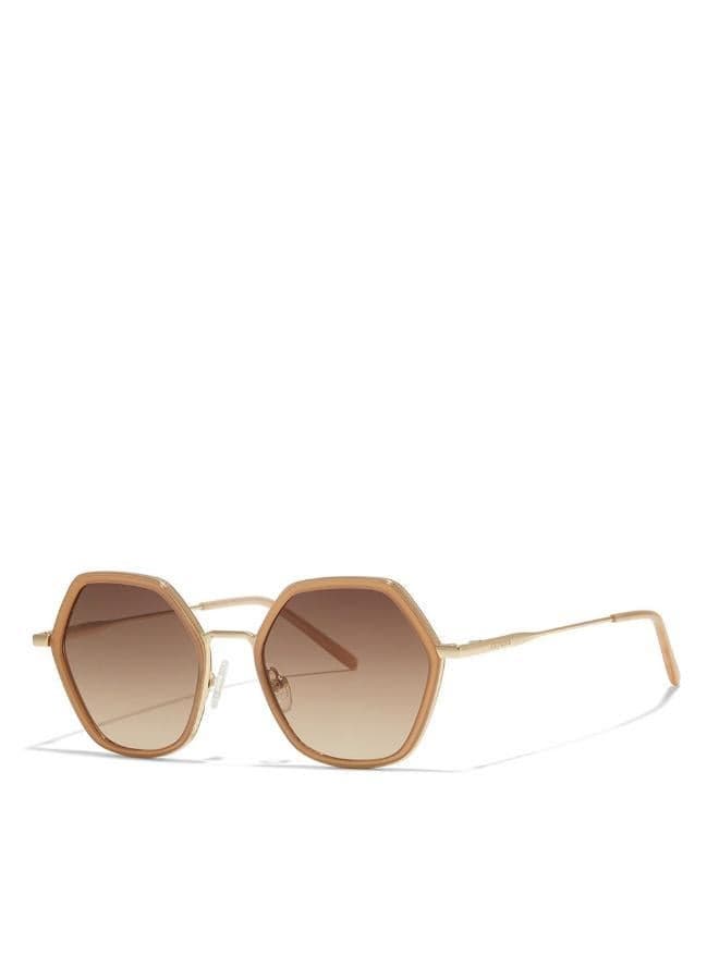 30Sundays EQUINOX Geometric Women’s Sunglasses, Beige Brown UV400 - Image 1