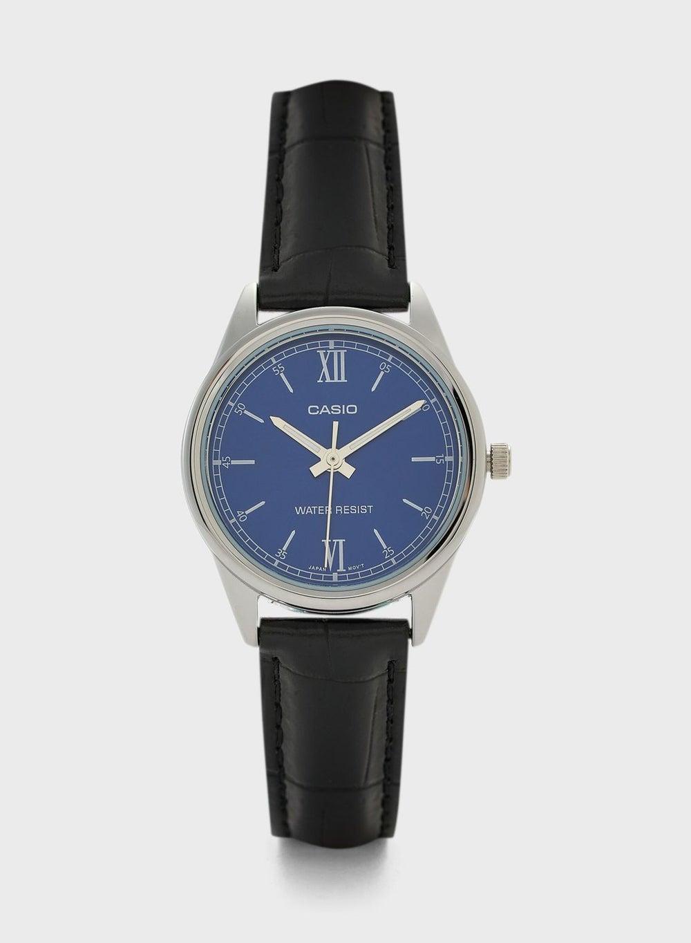 Leather Strap Analog Watch with Japanese Quartz Movement - Image 1