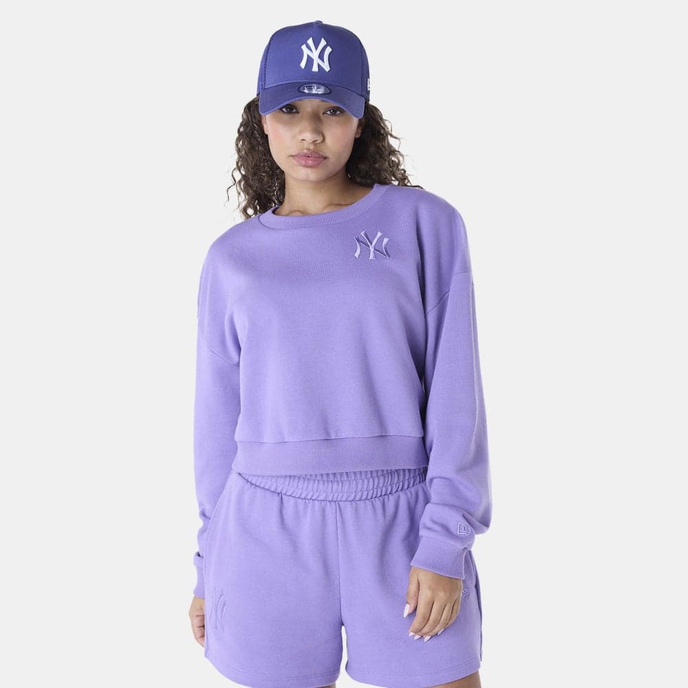 New York Yankees Women's League Essential Cropped Sweatshirt - Image 1