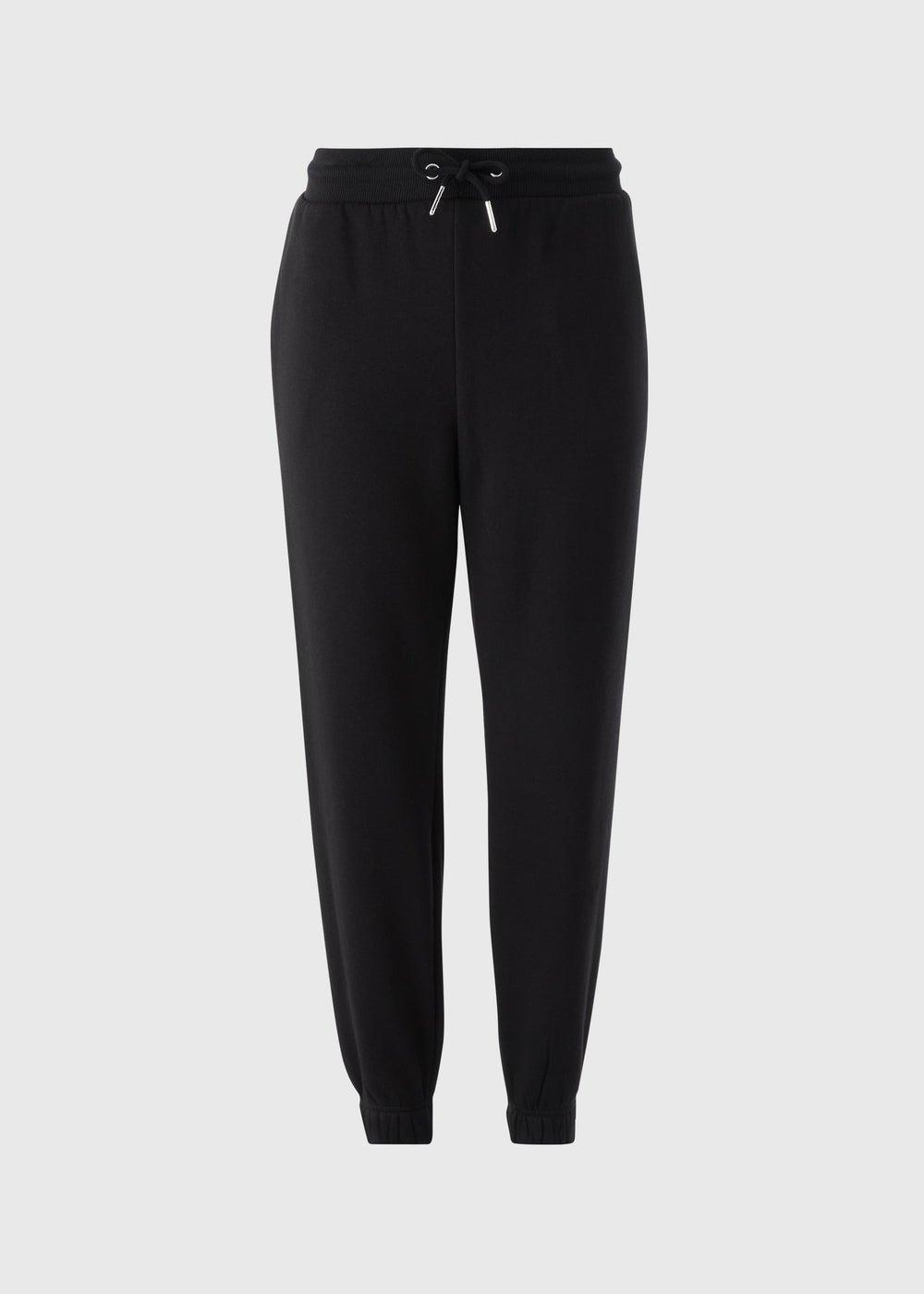 Black Tapered Jogging Bottoms - Image 1