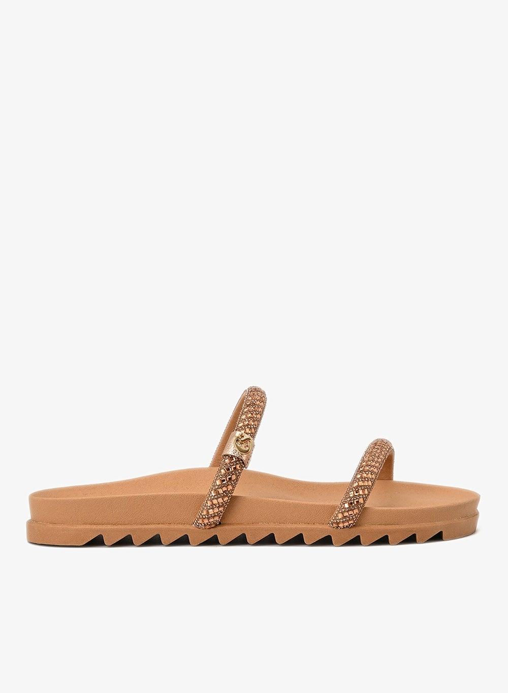 Papete Basic Cristal Glacê Flat Sandal - Image 1