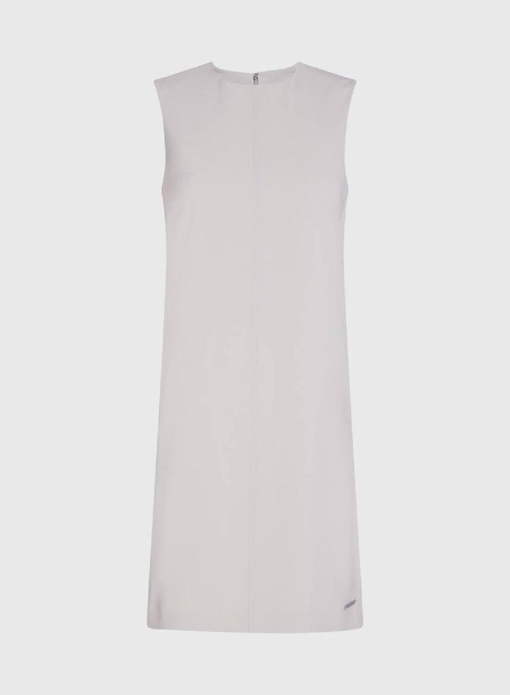 Structured Crepe Midi Shift Dress - Image 1