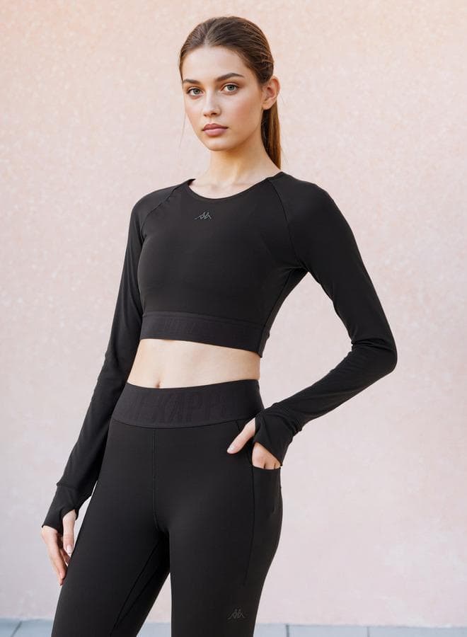 Kappa Long Sleeve Crop T-Shirt - Image 1