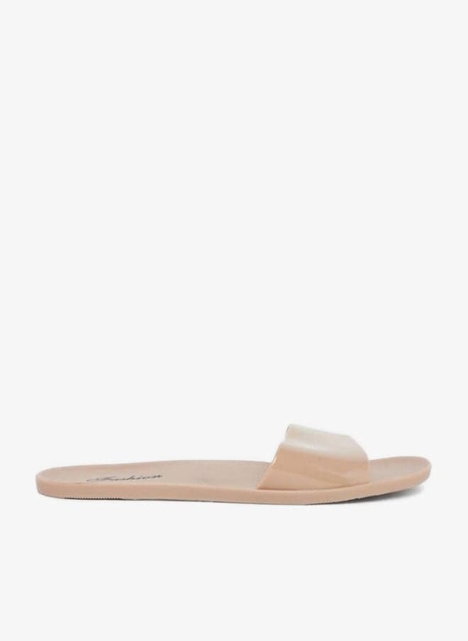 Take Two Beige Jelly Slides - Image 1
