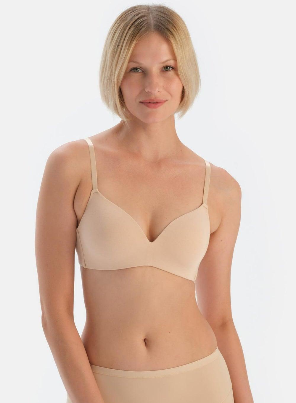 Soft Cotton Blend Nude T-Shirt Bra - Image 1