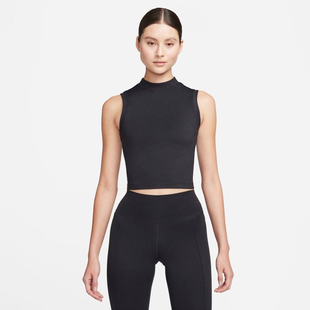 Nike One Fitted Dri-FIT Mock-Neck Cropped Tank - Image 1