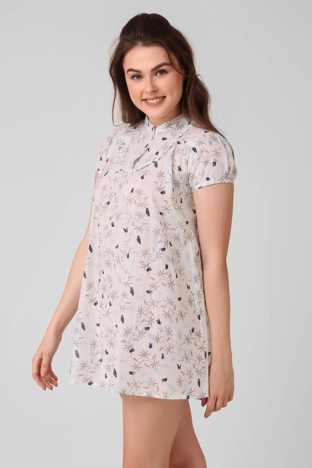 Siesta Printed Nightdress Shirt for Women - Image 1