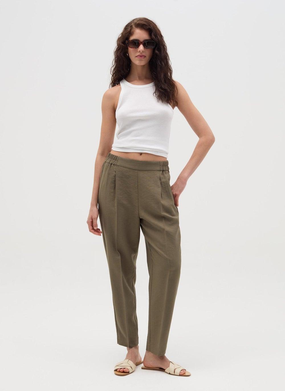 Slim-Fit Chino Trousers With Elasticated Waist - Image 1