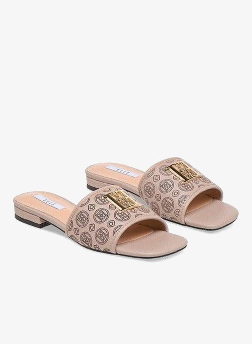 Women's Laser Cut Slip-On Flat Sandals - Image 1