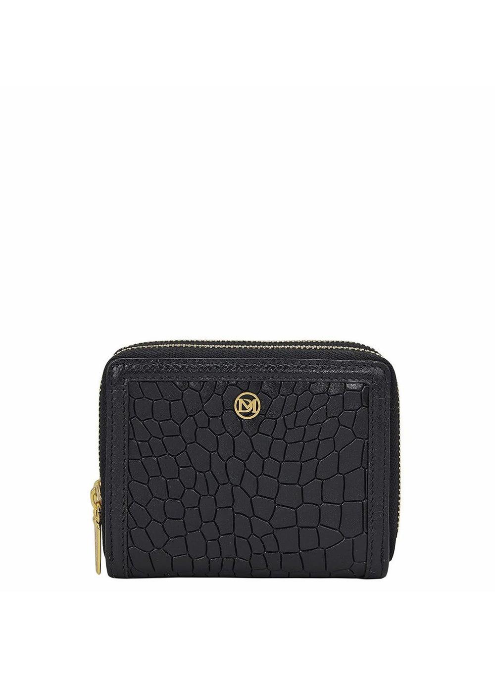 Da Milano Genuine Leather Black Ladies Wallet - Image 1