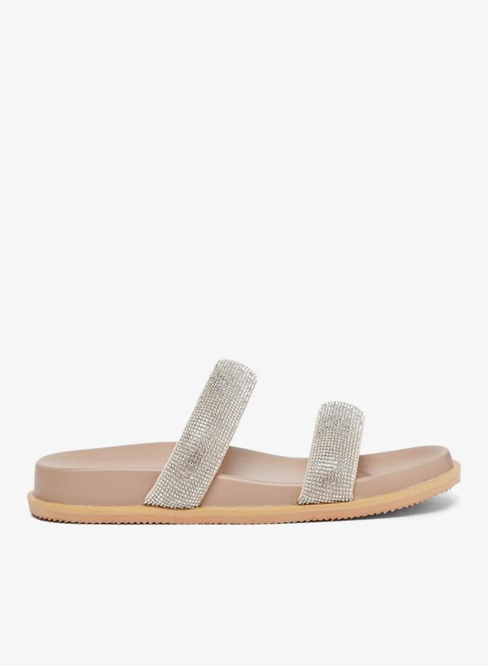 Embellished Glitter Slip-On Slides - Image 1