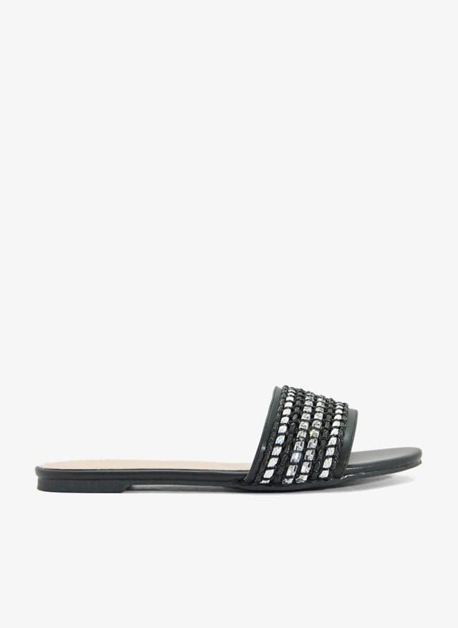Embellished Flat Sandals - Image 1