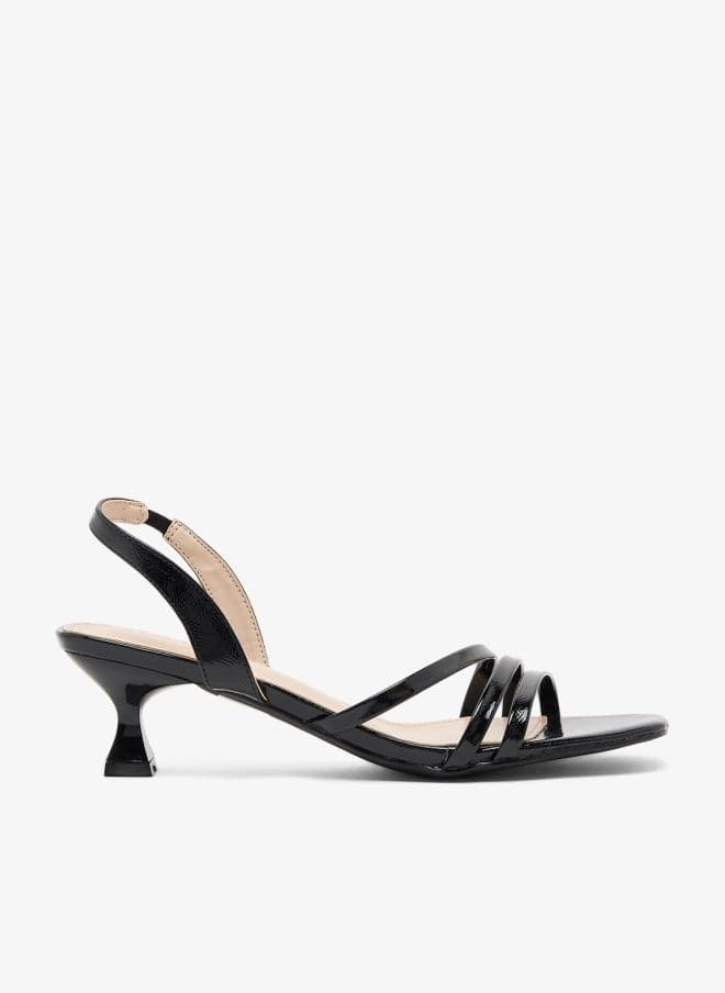 Caria Patent Leather Slingback Heeled Sandals - Image 1