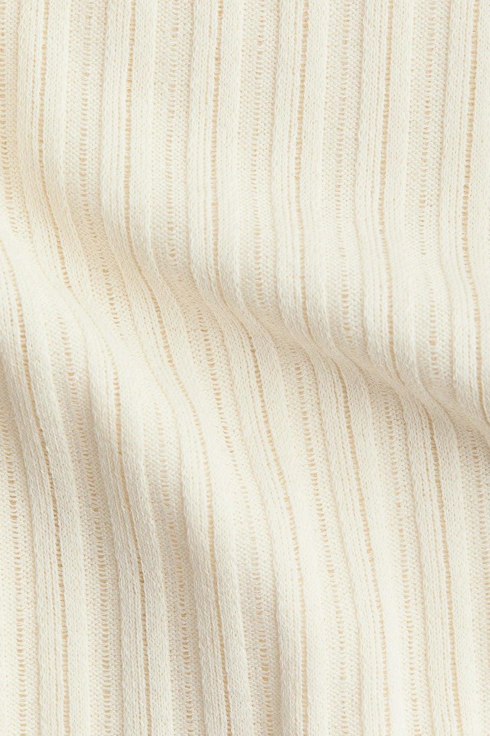Sheer Rib-Knit Straight-Leg Trousers - Image 1