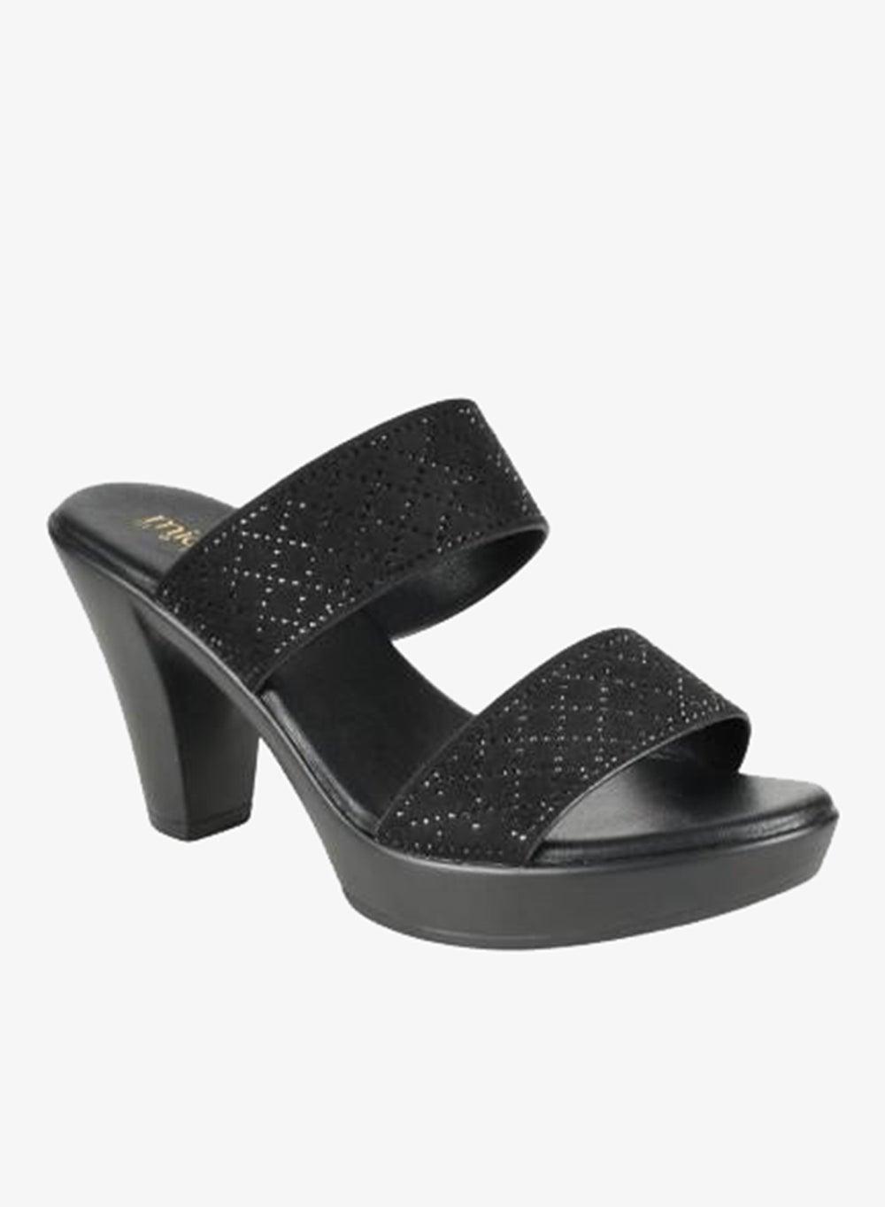092-2914 Michelle Morgan Black High Heel Mule Sandals - Image 1