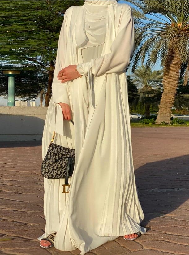 Pleated Side Panels Abaya - Image 1