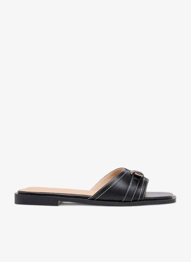 Flora Bella Buckle Accent Slip-On Flat Sandals - Image 1