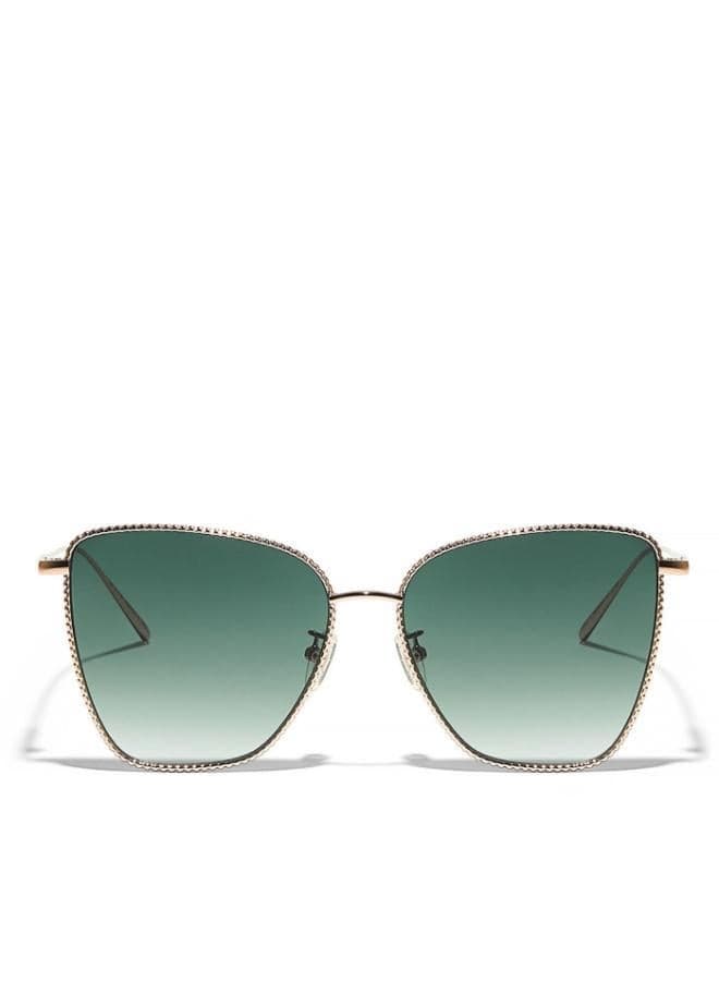 DAHLIA Women’s Green Sunglasses with Rose Gold Frame - Image 1