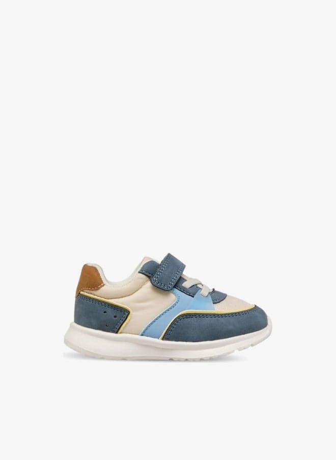 Boys Panelled Sneakers with Hook and Loop Closure - Image 1