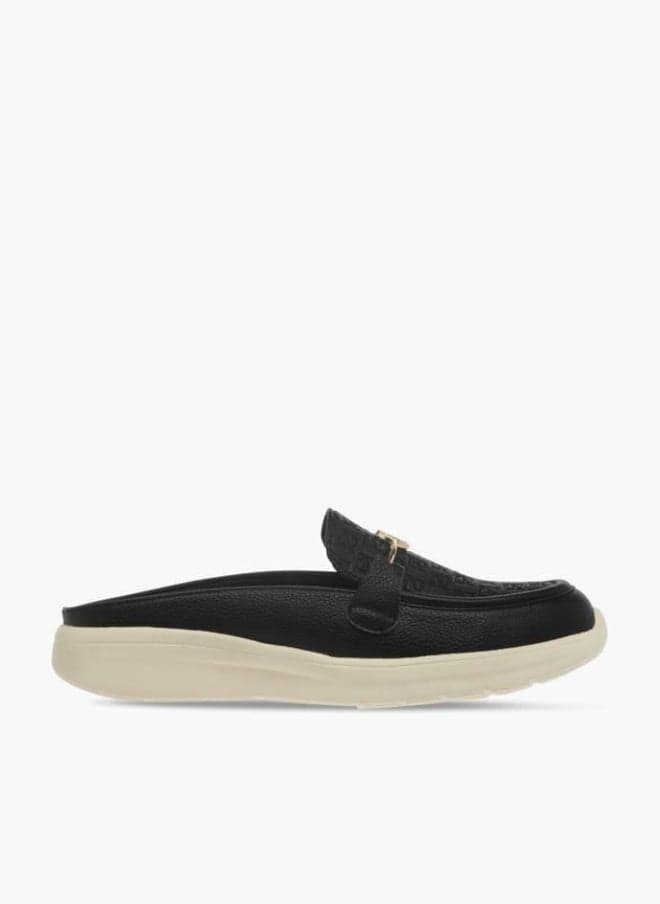 Women Monogram Embossed Slip-On Mules - Image 1