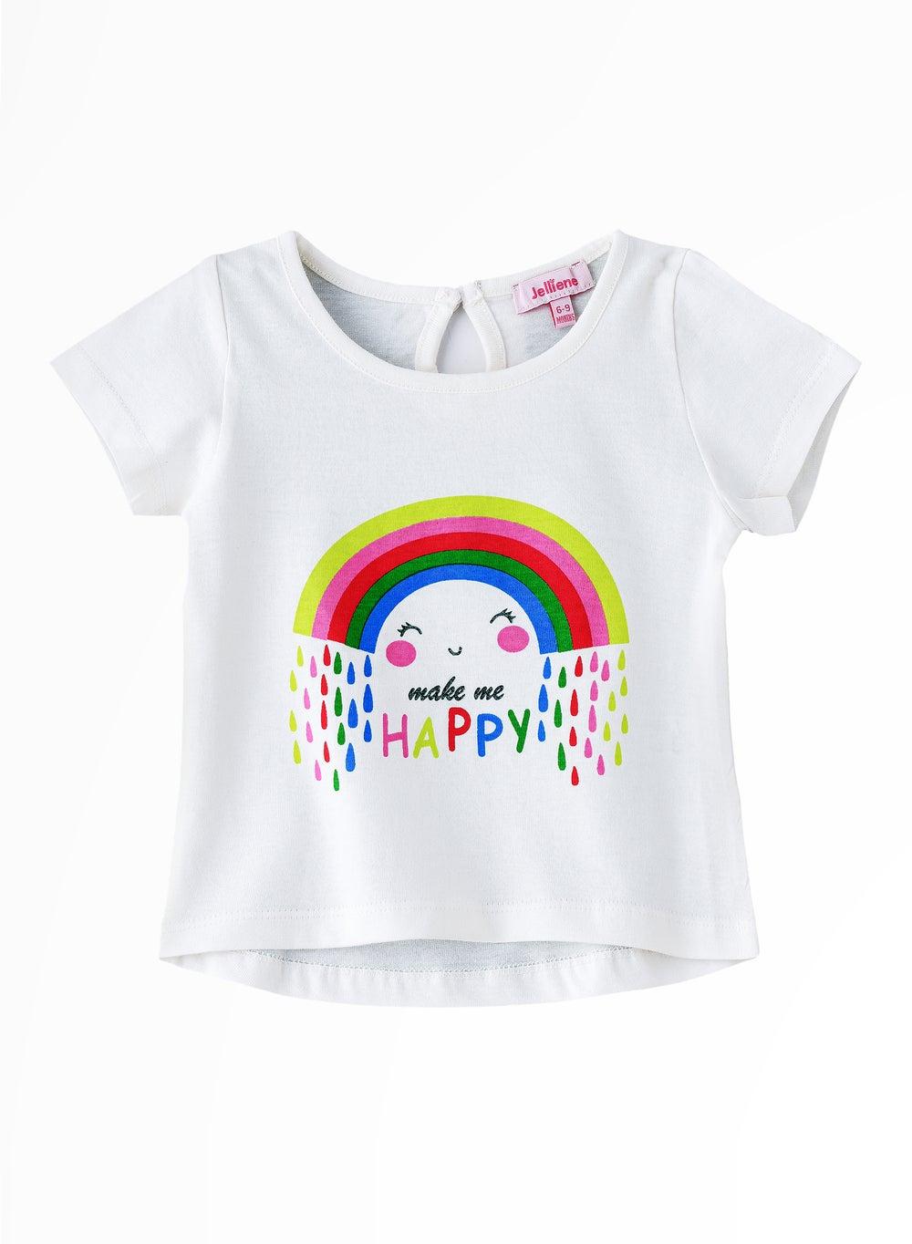 Sunshine Squad Cotton Tees for Girls' Summer Play - Image 1