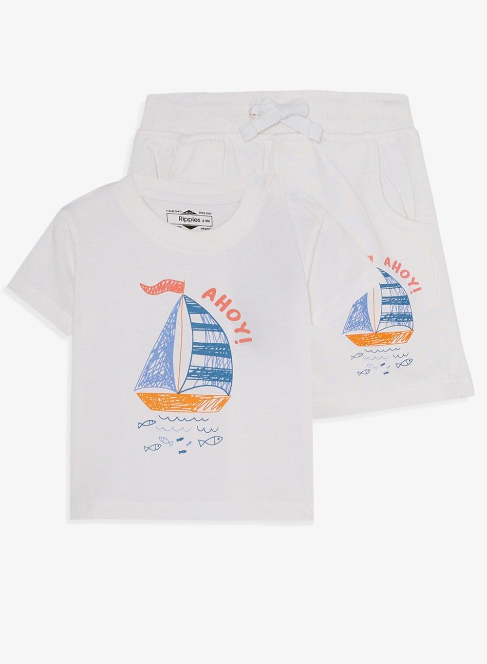 Ripples Boys 2-Piece Set with Bold Print - Image 1