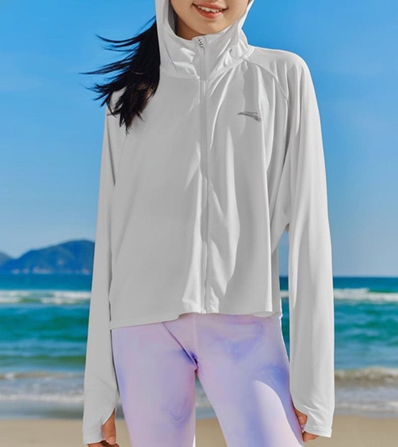 OUTDOOR UV Protect Knitted Sports Hoodie Top - Image 1