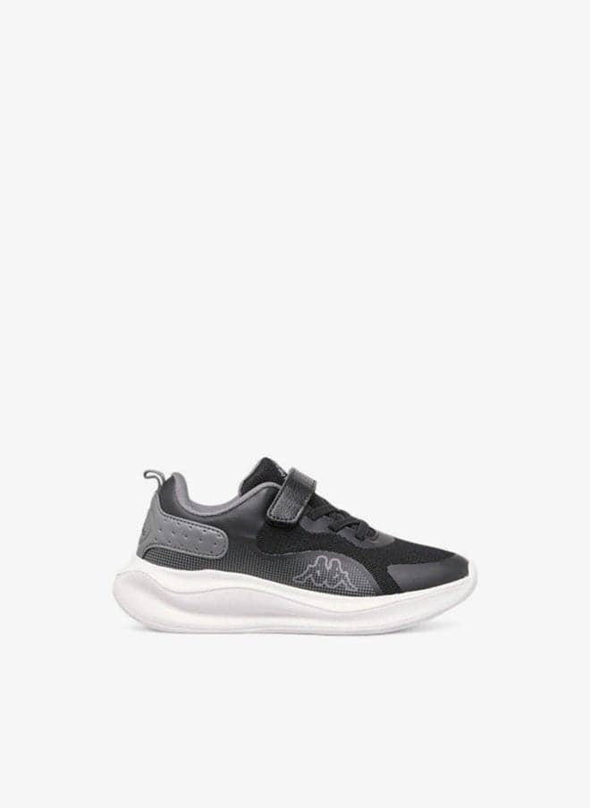 Boys' Logo Print Sport Shoes with Hook and Loop Closure - Image 1