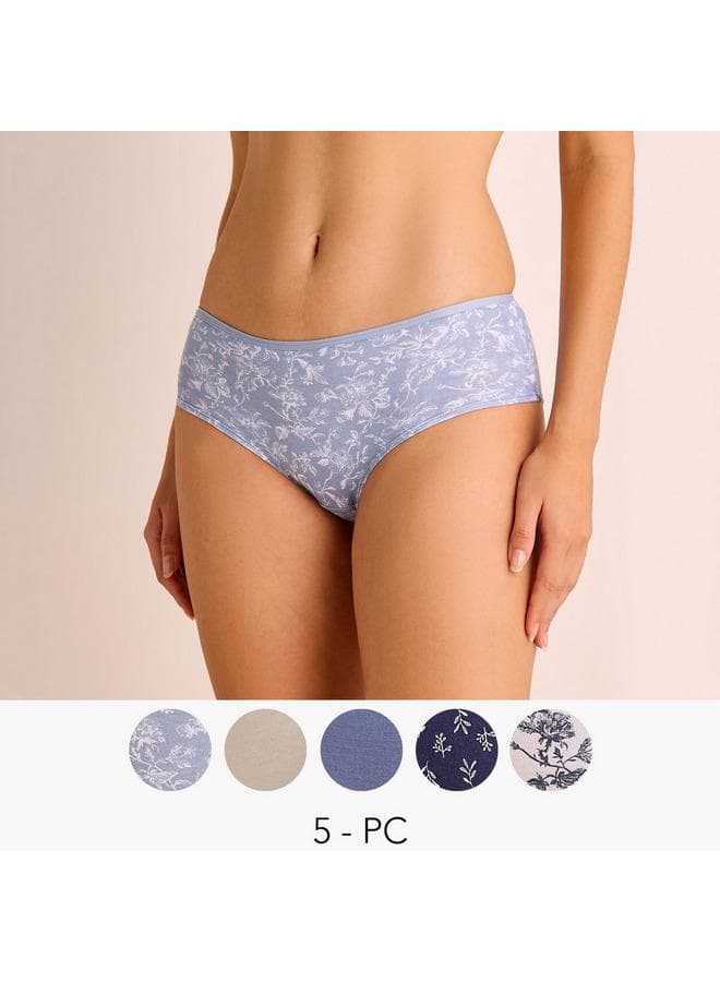 Set of 5 Assorted Briefs with Elasticated Waistband - Image 1