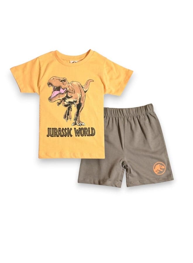 Jurassic Park Boys Cotton T-Shirt & Short Set - Image 1
